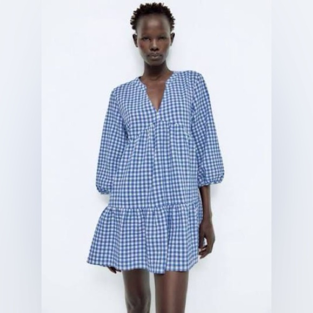 Zara gingham mini dress